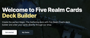 Five Realm Cards Deck Builder App