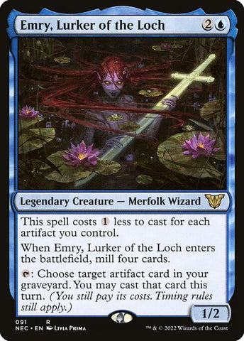 Emry, Lurker of the Loch | MTG Neon Dynasty Commander | NEC