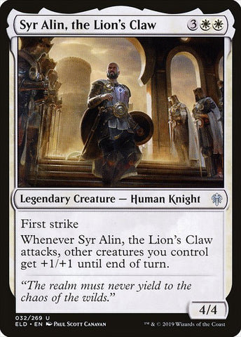 Syr Alin, the Lion's Claw | MTG Throne of Eldraine | ELD