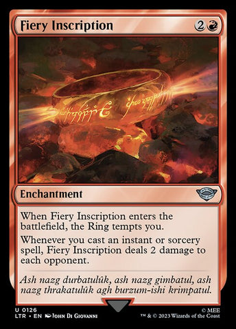 Fiery Inscription | MTG The Lord of the Rings: Tales of Middle-earth | LTR