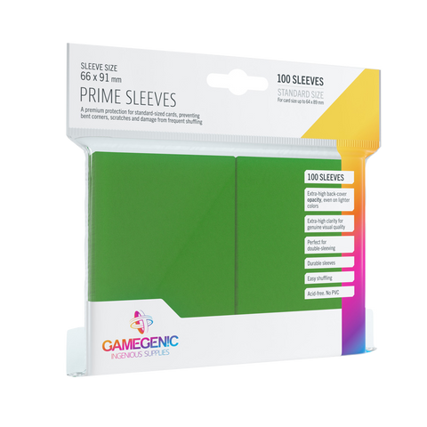 Gamegenic Prime Sleeves Green (100 ct.)