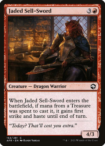 Jaded Sell-Sword | MTG Adventures in the Forgotten Realms | AFR