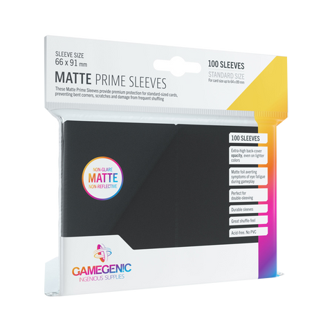 Gamegenic Matte Prime Sleeves Black (100 ct.)