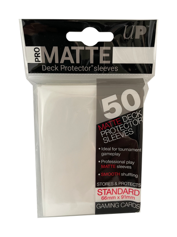 Ultra Pro Standard Pro Matte Sleeves White 50 pack